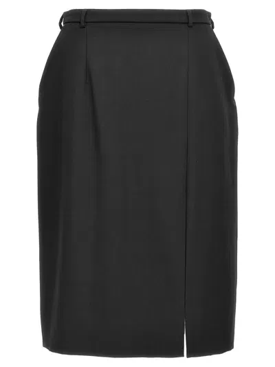 Dolce & Gabbana Slit Skirt In Black