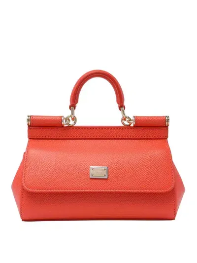 Dolce & Gabbana Small Sicily Handbag In Naranja