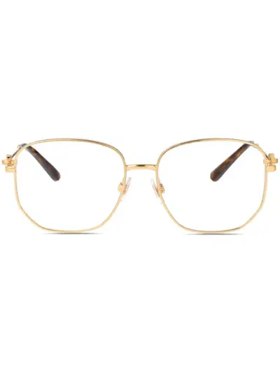 Dolce & Gabbana Square-frame Glasses In Gold