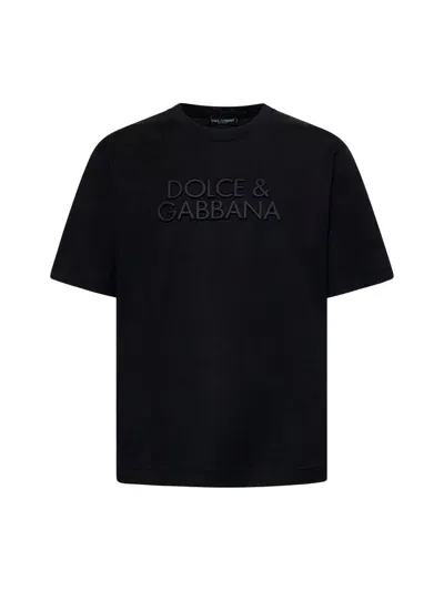 Dolce & Gabbana Black Logo Cotton T-shirt