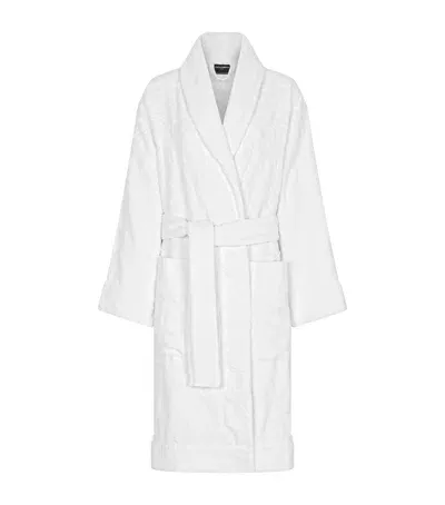 Dolce & Gabbana Terry Cotton Dg Robe In White