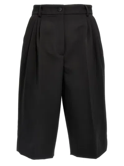 Dolce & Gabbana Tuxedo Bermuda Shorts In Black