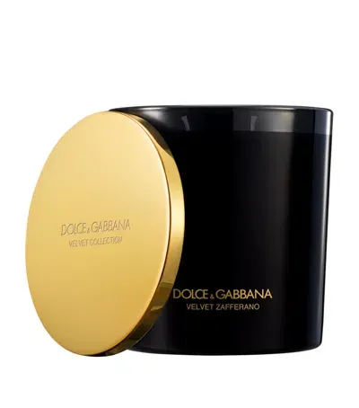 Dolce & Gabbana Velvet Zafferano Candle In Black