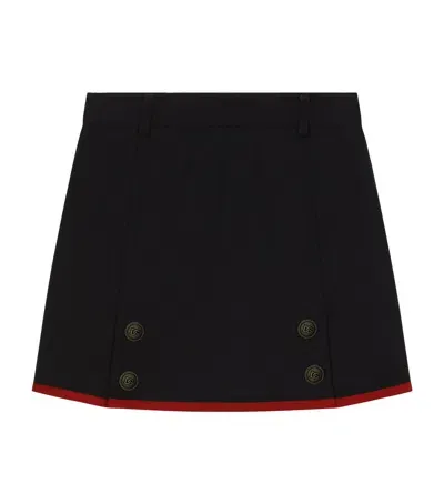 Dolce & Gabbana Kids' Virgin Wool Skort In Black