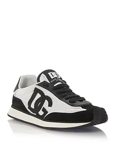 Dolce & Gabbana Women's Dg Cushion Low Top Sneakers In Bianco/nero