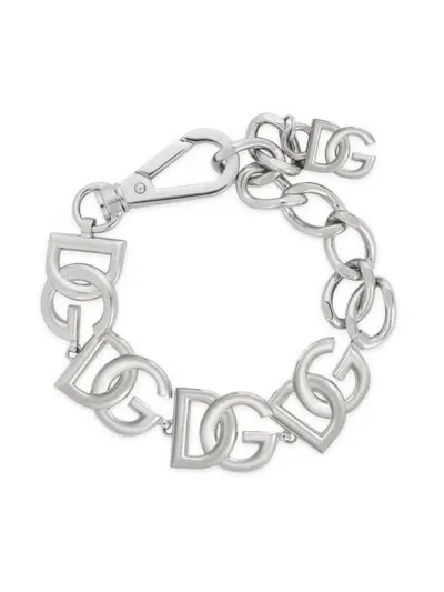 Dolce & Gabbana Logo Chain Bracelet In Silver