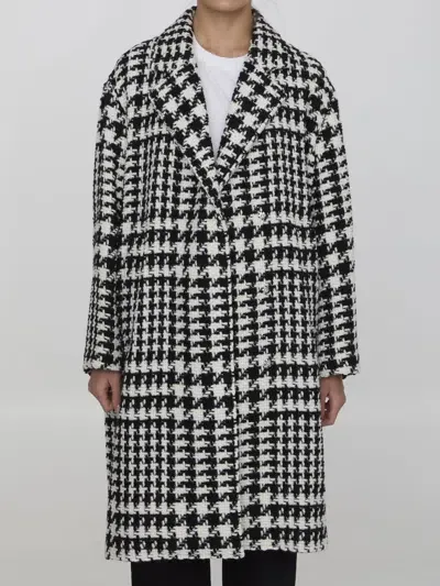 Dolce & Gabbana Wool Blend Coat In White