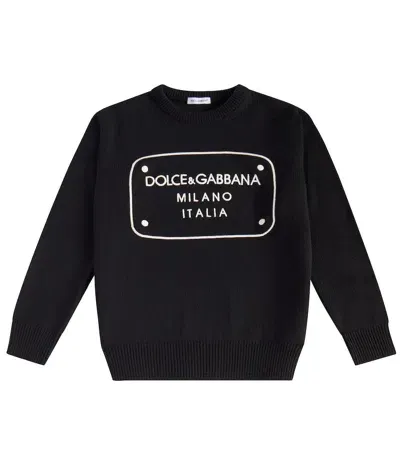 Dolce & Gabbana Kids' Wool Sweater In Black