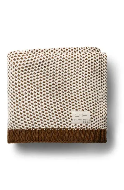 Domani Home Kids' Honeycomb Baby Blanket In Brown