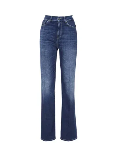 Dondup Cotton Denim Amber In Azul