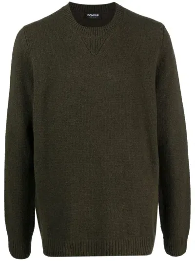 Dondup Crew-neck Knitted Jumper In Green