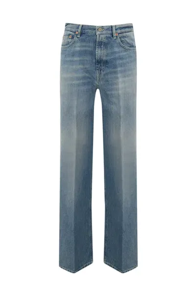 Dondup Francine Wide Leg Jeans In Denim