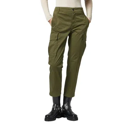 Dondup Eve Cropped Cargo Trousers In Green