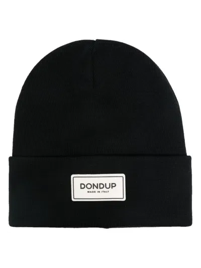 Dondup Logo-patch Beanie In Black