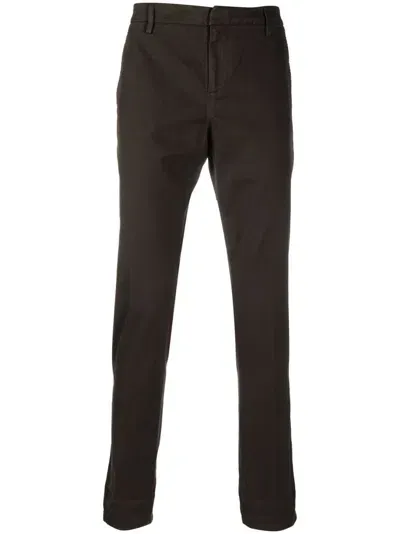 Dondup Mid-rise Skinny-cut Trousers In Brown