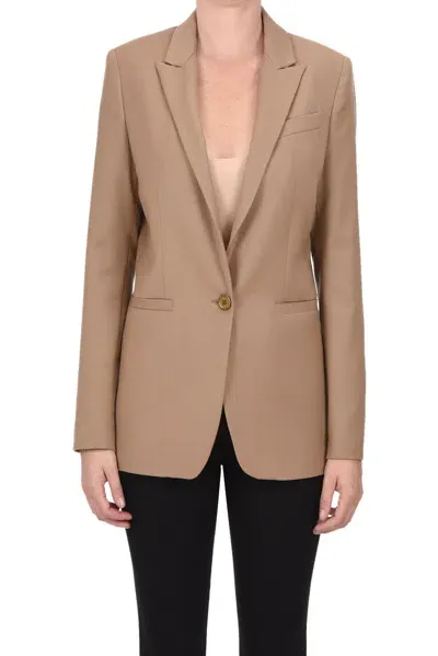 Dondup Wool Blazer In Camel