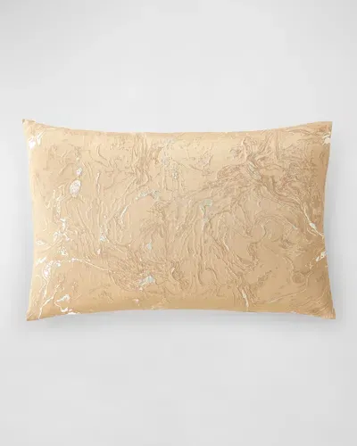 Donna Karan Home Liquid Marble Standard Sham In Gold