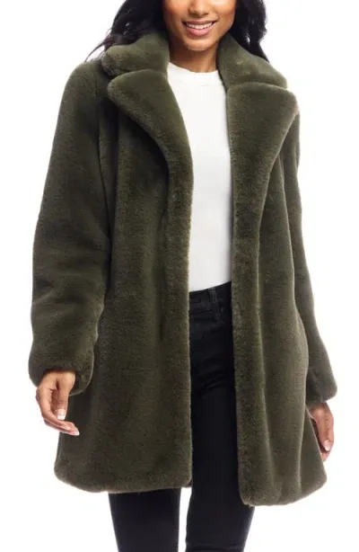 Donna Salyers Fabulous-furs Donna Salyers Fabulous Furs Le Mink Faux Fur Jacket In Olive