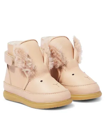 Donsje Baby Wadudu Shearling-trimmed Leather Boots