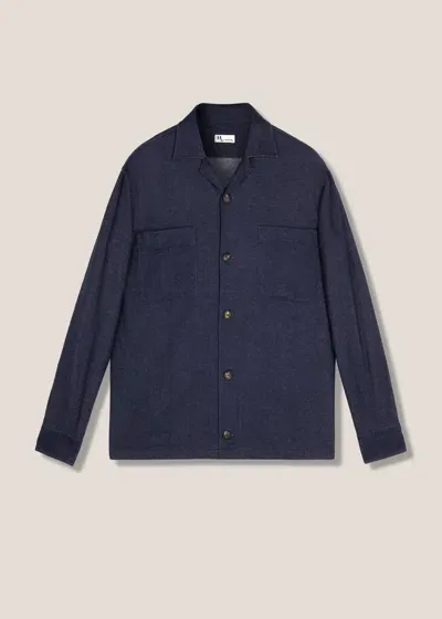 Doppiaa Aabba Blue Cotton Overshirt