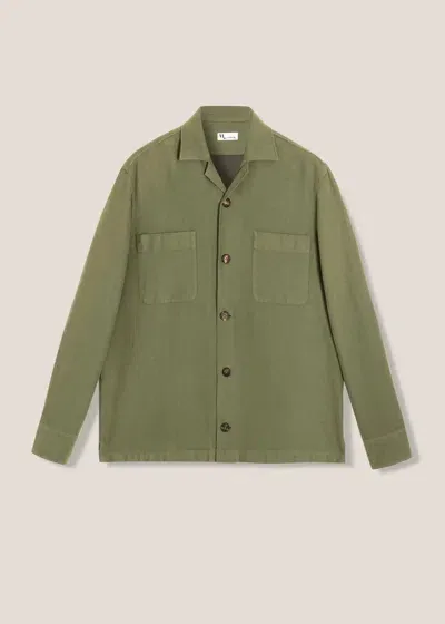 Doppiaa Aabba Green Cotton Overshirt