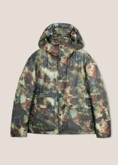 Doppiaa Aangoon Printed Down Jacket In Green