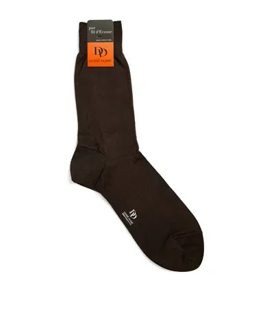 Dore Dore Cotton Socks In Brown