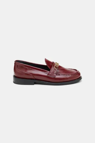 Dorothee Schumacher Loafers With Fanned D-ring Sash In Red