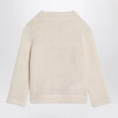 Dou Dou Kids' Ivory Wool-blend Jumper In White