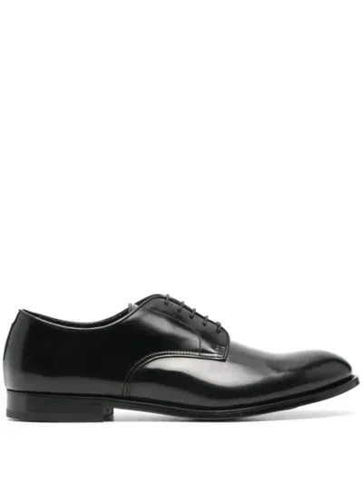 Doucal's Patent Leather Oxford Shoes In Black