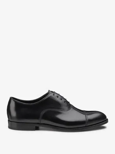 Doucal's Leather Oxford Shoes In Closing With Five-hole Laces