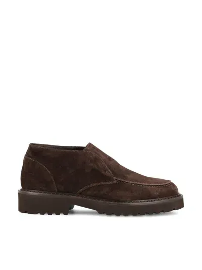 Doucal's Almond Toe Slip-on Loafers In Brown