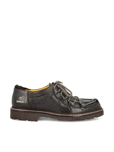 Doucal's Leather Derby Shoes In Brown