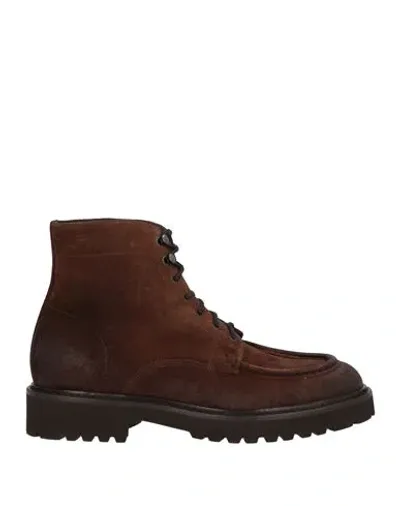 Doucal's Derby Boot Bordato In Brown