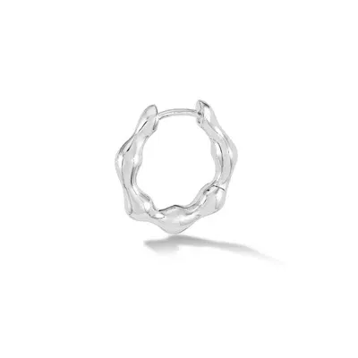 Dower & Hall Men's Single Waterfall Hinged Hoop In Silver