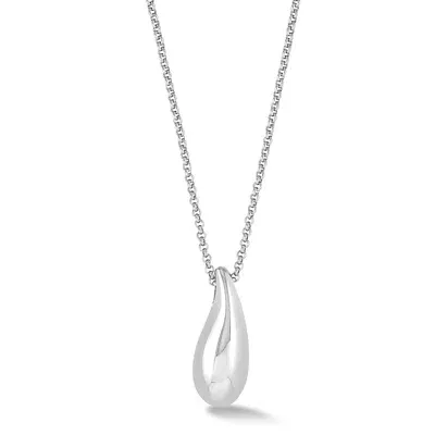 Dower & Hall Men's Teardrop Pendant In Silver