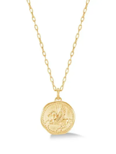 Dower & Hall Pegasus Talisman Necklace In Gold