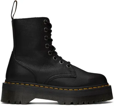 Dr. Martens' Black Jadon Iii Boots In Black Pisa