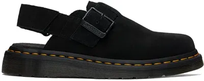 Dr. Martens' Black Jorge Ii Suede Slingback Mules