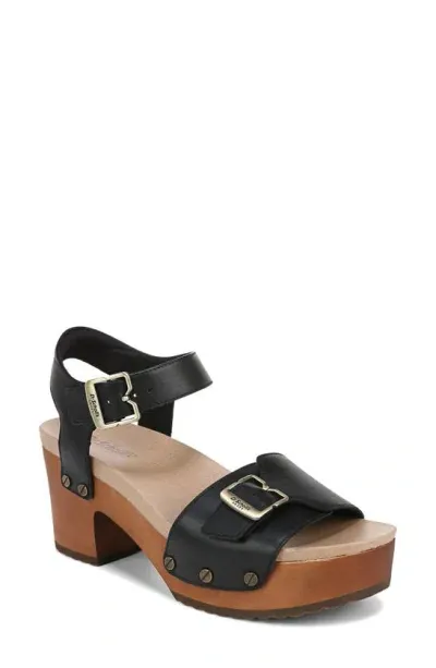 Dr. Scholl's Original Love Platform Sandal In Black Leather