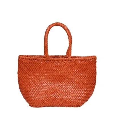 Dragon Diffusion Grace Small Basket Bag In Orange