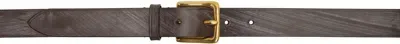 Drake's Brown Unlined Bridle Leather Belt In 300 Brown