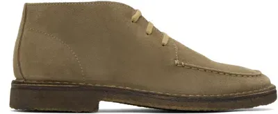 Drake's Taupe Crosby Moc-toe Desert Boots In 300 Sand Suede