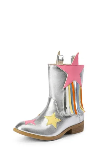 Dream Pairs Kids' Western Boot In Silver