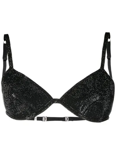 Drhope Crystal Bralette In Black