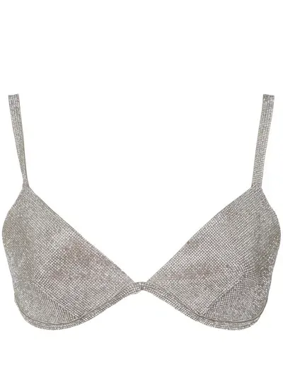 Drhope Crystal Bralette In Silver