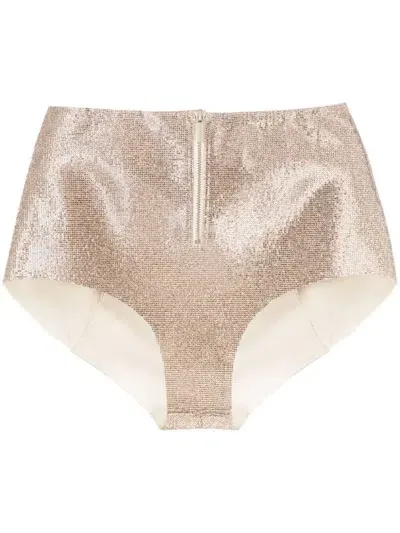 Drhope Crystal Culotte In Metallic