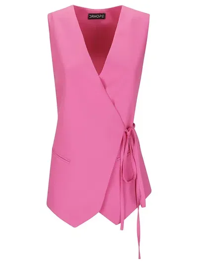 Drhope Gilet Incrociato In Pink