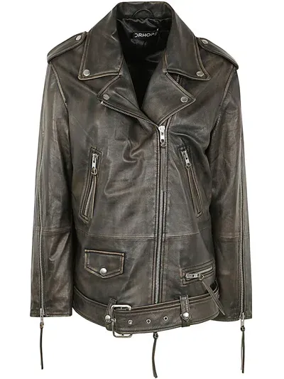 Drhope . Woman Leather Jacket Clothing In Black