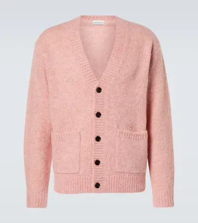 Dries Van Noten Alpaca And Wool-blend Cardigan In Pink